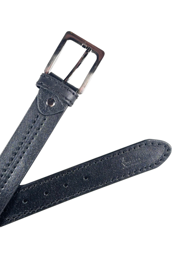 Heritage Hide Vintage Leather Belt (Black) - Image 2