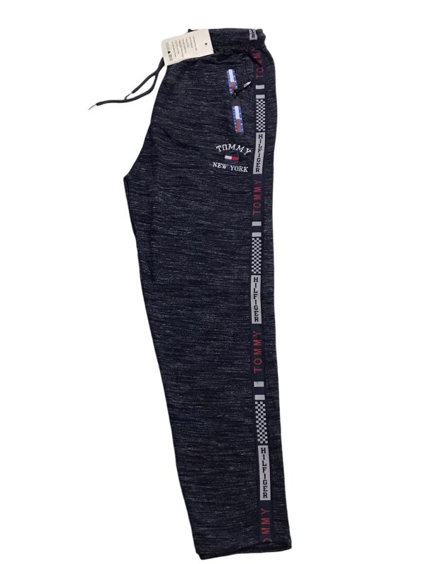 Dark Grey Tommy Trousers for Men with Side Stripes - Image 2
