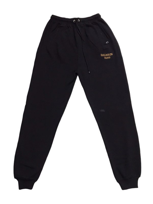 Men's Embroidered Winter Trousers - Black | Stylish & Warm