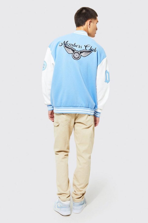boohooMAN - Members Club Applique Varsity Jacket - Image 2