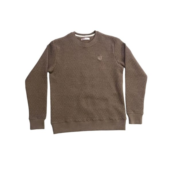Brown Premium Texture Crew Sweatshirt