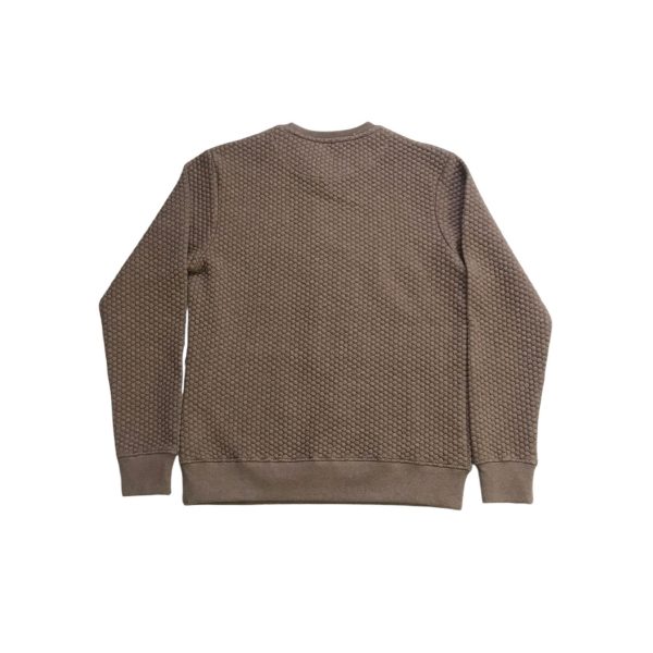 Brown Premium Texture Crew Sweatshirt - Image 4