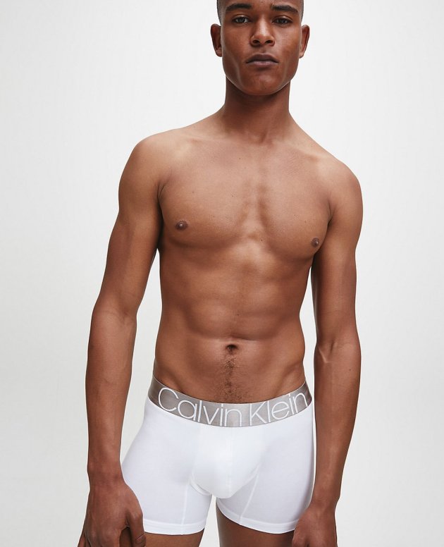CK Boxer Pack-1 For Men in White – front and waistband view