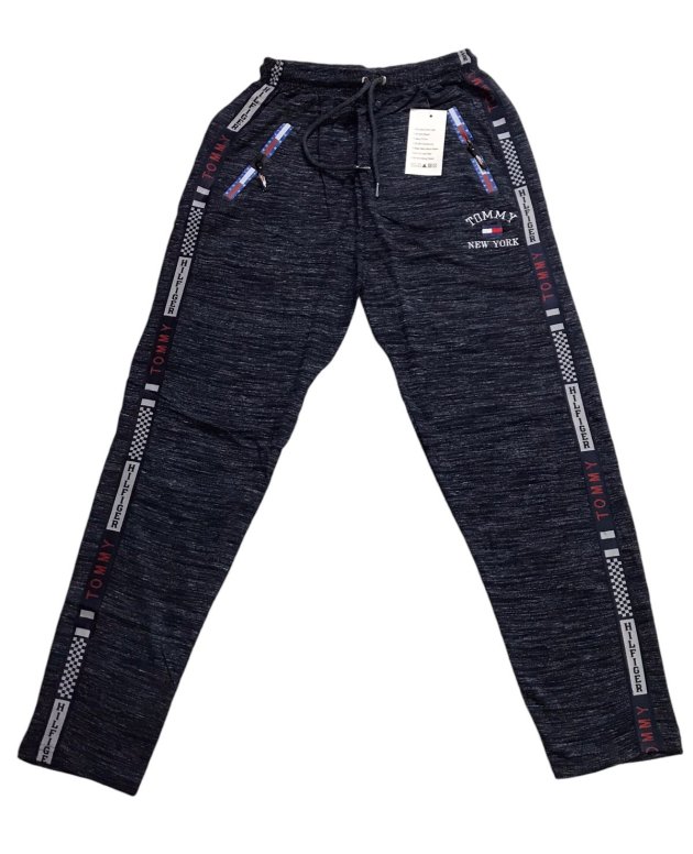 Dark Grey Tommy Trousers for Men with Side Stripes