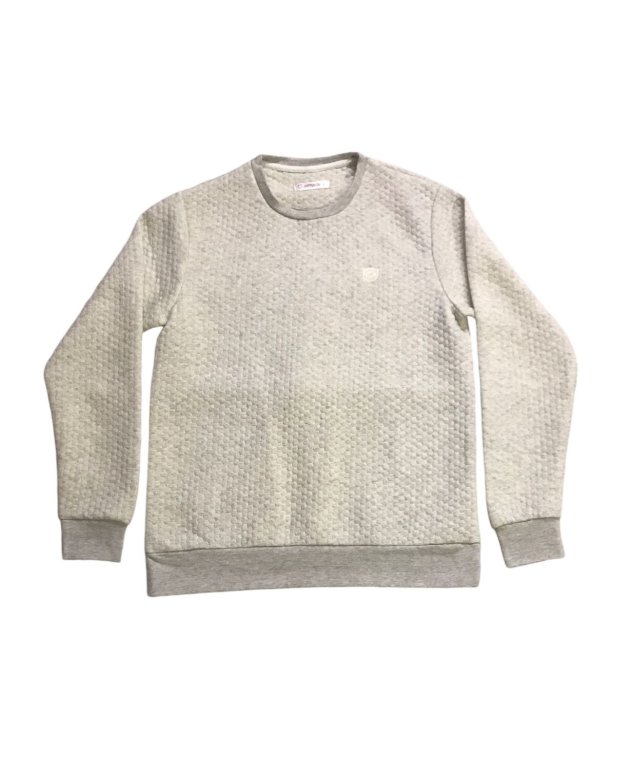 Off White Premium Texture Crew Sweatshirt