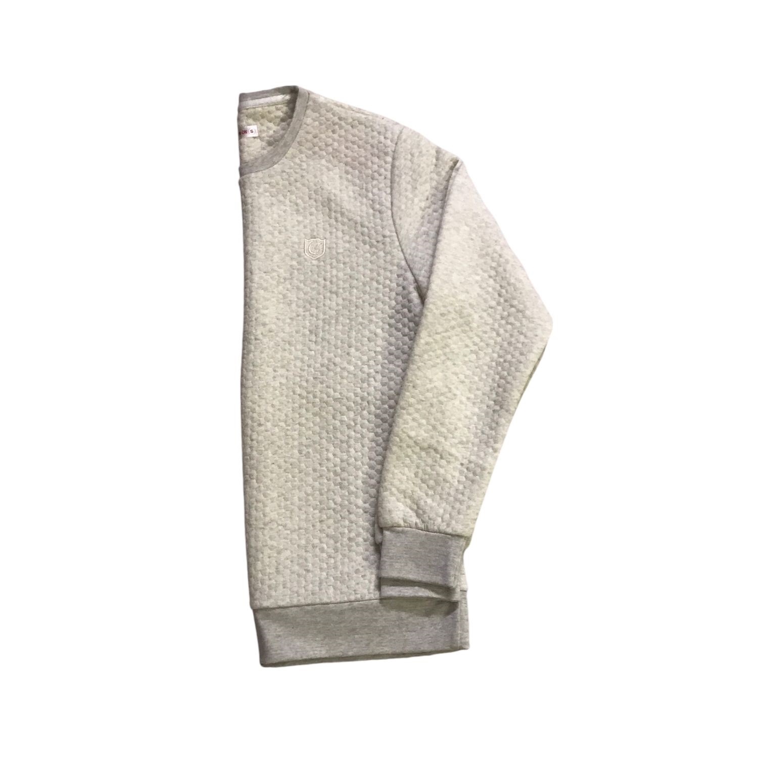 Off White Premium Texture Crew Sweatshirt - Image 3