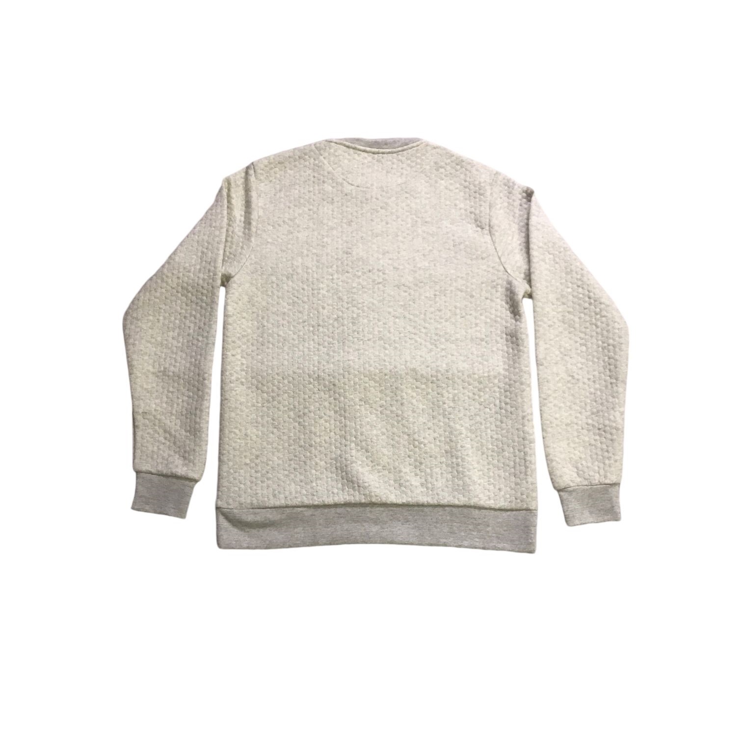 Off White Premium Texture Crew Sweatshirt - Image 4