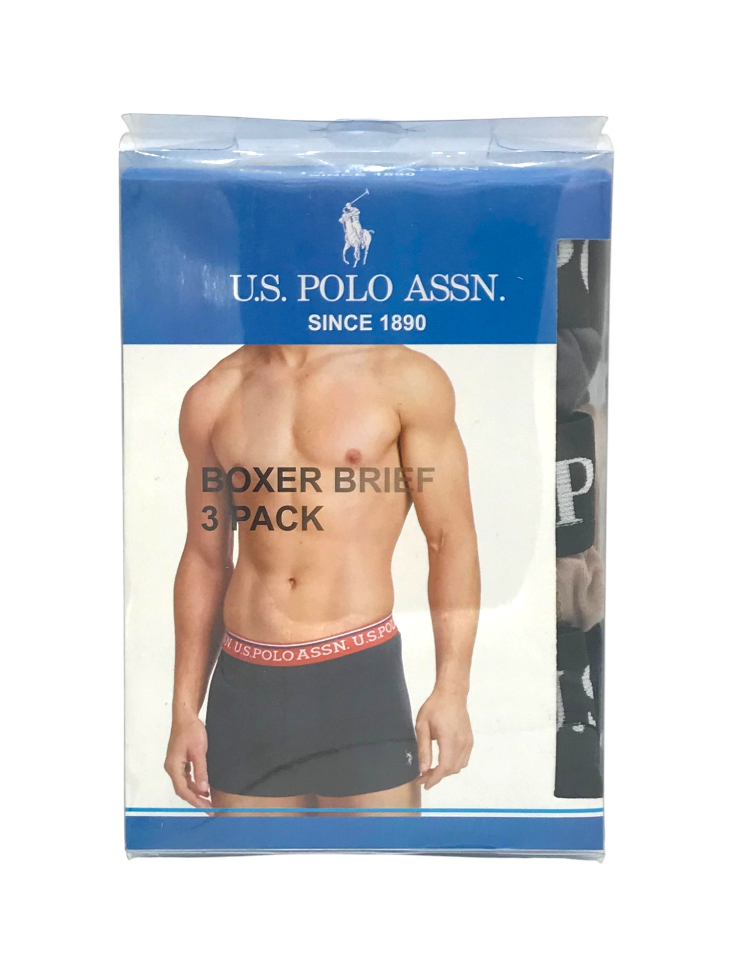 U.S. POLO ASSN. Men's Boxer Briefs – 3 Pack cotton stretch fit
