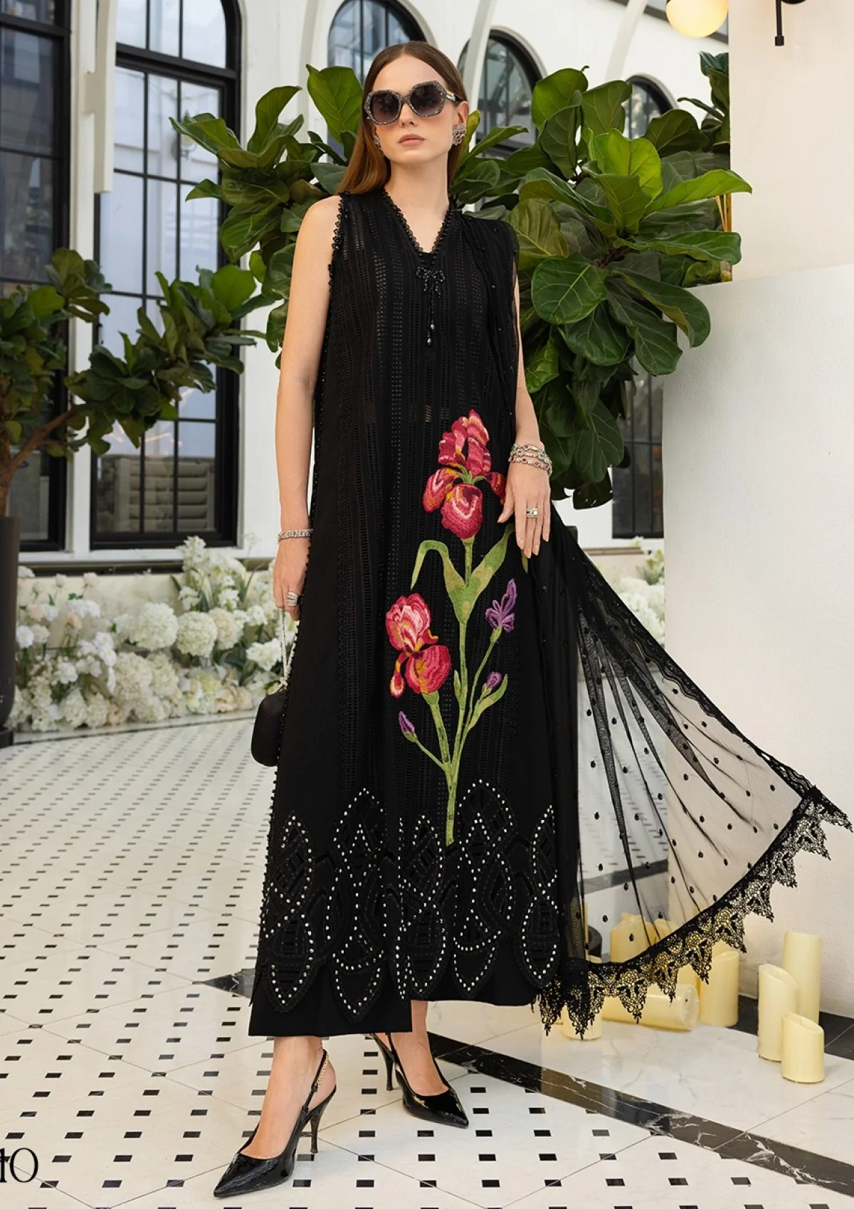 Maria B Luxury Lawn MLL-10 Unstitched Embroidered 3 Piece Lawn Suit