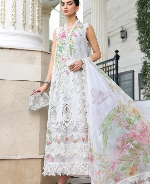 Maria B Lawn 26 D-03 Unstitched 3 Piece Lawn Suit Summer Collection