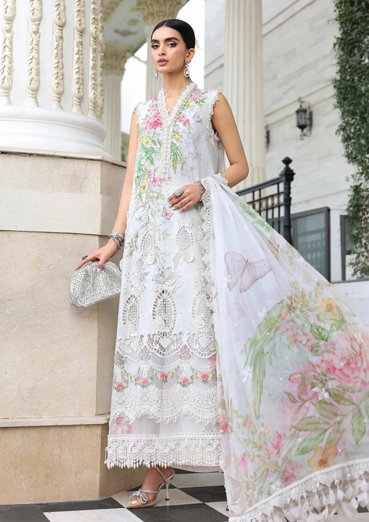 Maria B Lawn 26 D-03 Unstitched 3 Piece Lawn Suit Summer Collection