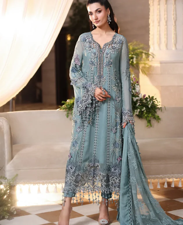 Maria B Tea Affair MT-06 Luxury Unstitched 3 Piece Chiffon Suit