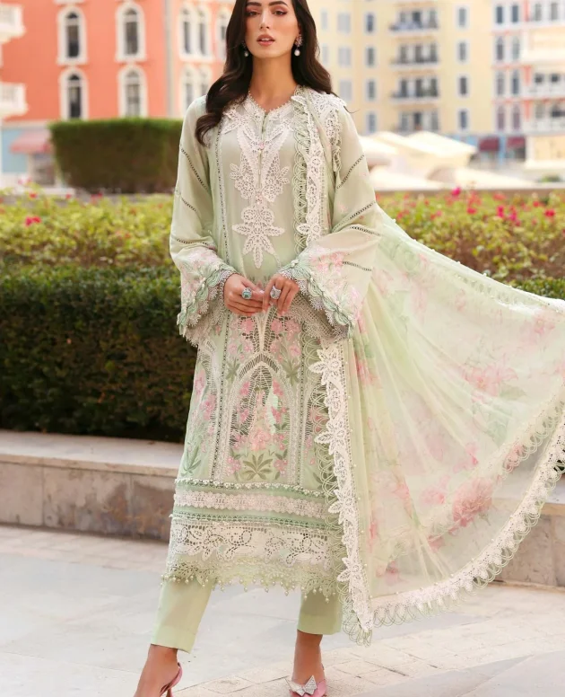 Maria B Luxury 26 MBLL#11A Unstitched 3 Piece Embroidered Lawn Suit