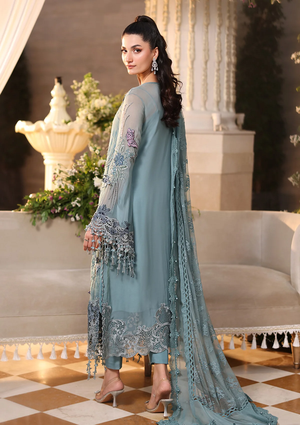 Maria B Tea Affair MT-06 Luxury Unstitched 3 Piece Chiffon Suit