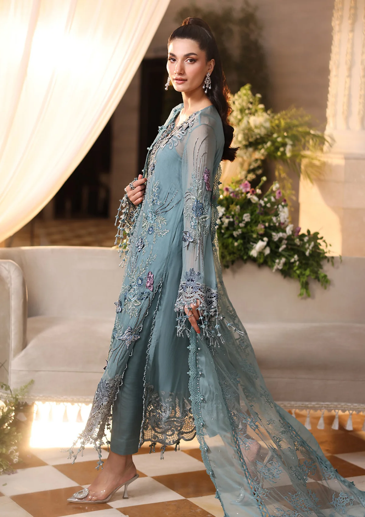 Maria B Tea Affair MT-06 Luxury Unstitched 3 Piece Chiffon Suit