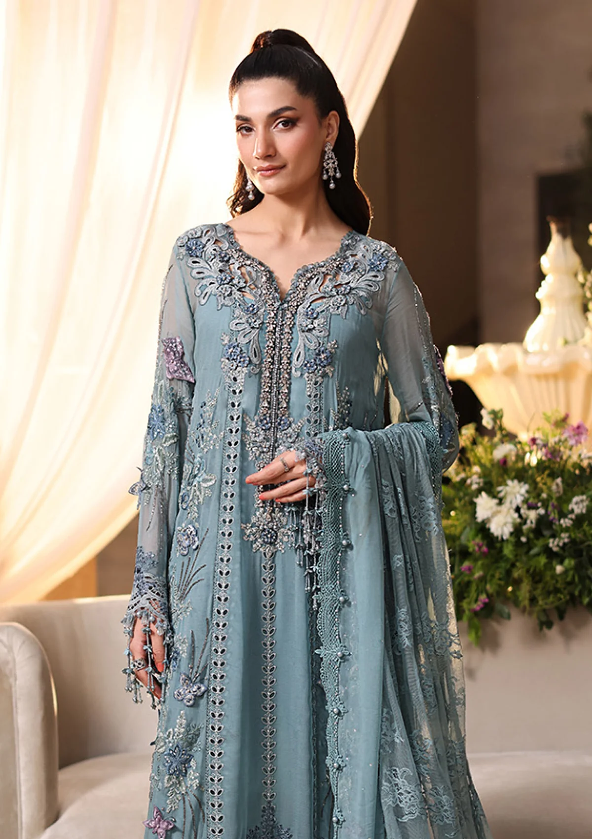 Maria B Tea Affair MT-06 Luxury Unstitched 3 Piece Chiffon Suit