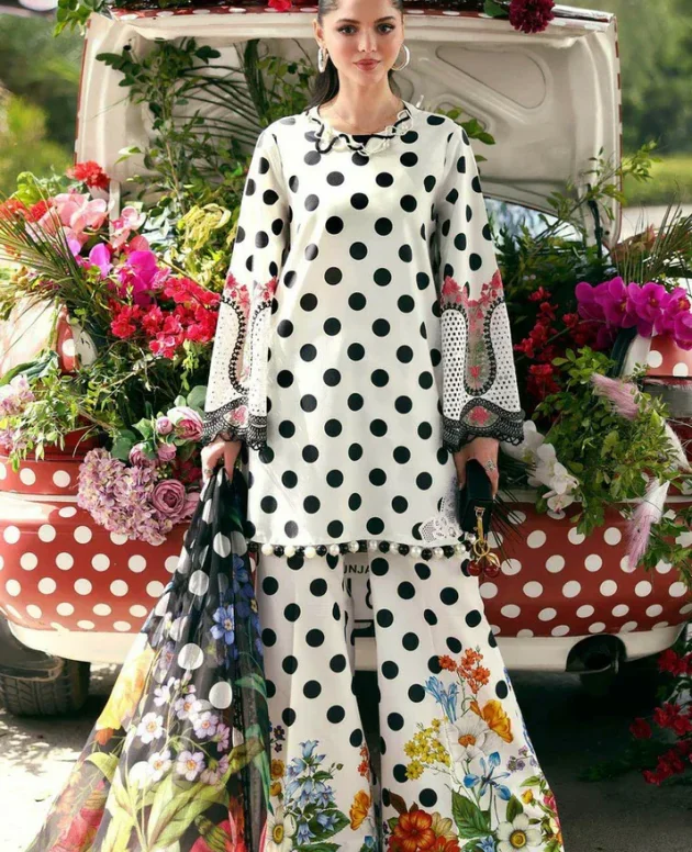 Maria B M Prints The Sun Club Design 8A Unstitched 3 Piece Lawn Suit
