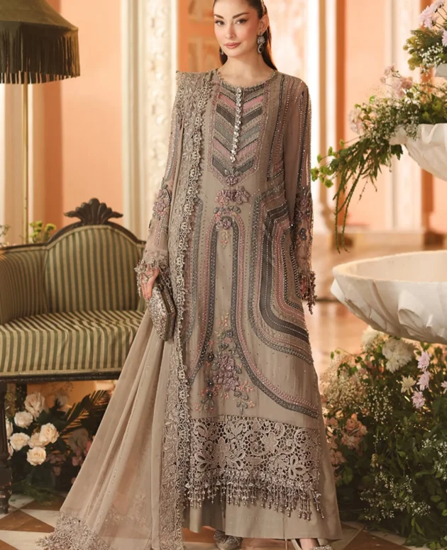 Maria B Royale Tea Affair D#01 Soft Lilac embroidered formal dress