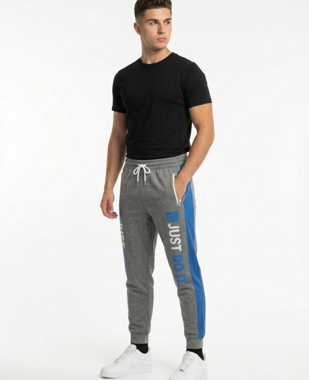 Nike Trousers Pakistan grey blue side stripe